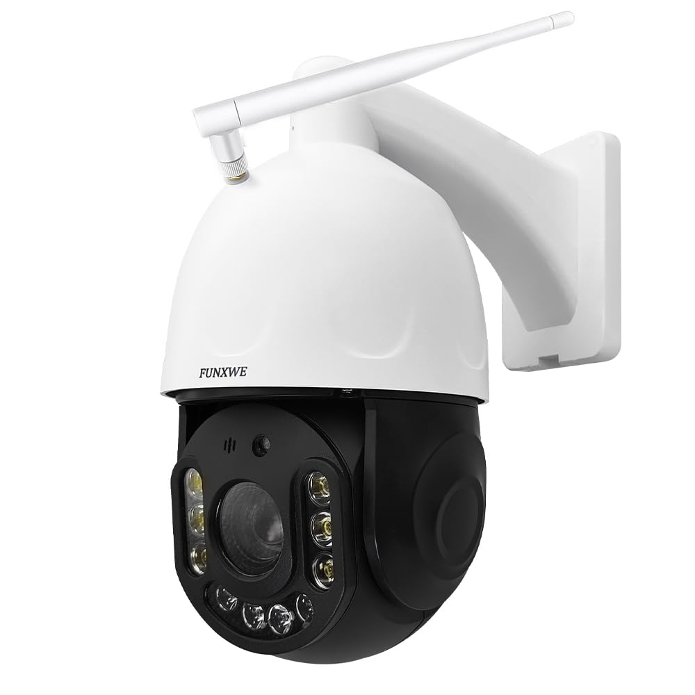 Photo 1 of funxwe 8MP 4K 30X Optical Zoom Security PTZ Wireless IP Camera, 2.4GHz 5GHz Dual WiFi, Motion Auto Tracking Color Night Vision, Support Bluetooth Connection