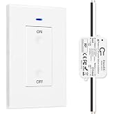 DieseRC Wireless Light Switch Kit with Receiver, 15A Remote Light Switch | 150 FT Range,No Wiring Required,No WiFi Needed,Expandable Wall Switch for Lamps,Ceiling Light