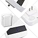 Portable Wireless Doorbell Chime Kit Operating at Over 1000 Feet Range 52 Selectable Melodies, No Batteries Required for Receiver - Black / White