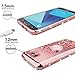 Silverback Galaxy J7 Perx Case,Galaxy J7 V /J7 Sky Pro/Halo Case, Girls Moving Liquid Holographic Sparkle Glitter Case with Ring, Bling Diamond Rhinestone Case for Samsung Galaxy J7V 2017 -RD