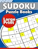 Sudoku Puzzle Books LARGE Print: Easy, Medium to Hard Level Puzzles for Adult Sulution inside by Puzzles TEAM