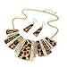 Doinshop Womens Bohemia Leopard Bib Earrings Jewelry Chain Necklace