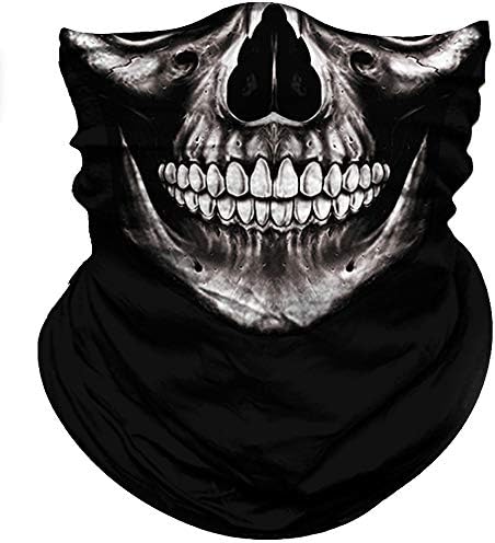Amazon.com: Skull Face Mask Dust Wind Sun Protection Seamless 3D