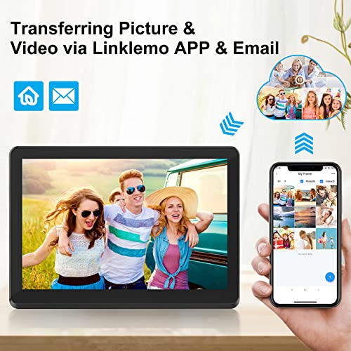 Atatat 10 Inch WiFi Digital Photo Frame with IPS Touch Screen, Auto