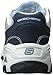 Skechers Sport Women's D'Lites Memory Foam Lace-up Sneaker,Navy/White,11 M US