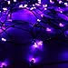 Solar String Lights Outdoor Waterproof, WOOHAHA 72ft 200LED Updated Version 6hrs Timer Function with USB Cable Solar Powered String Lights for Patio Garden Party Pathway (Purple)
