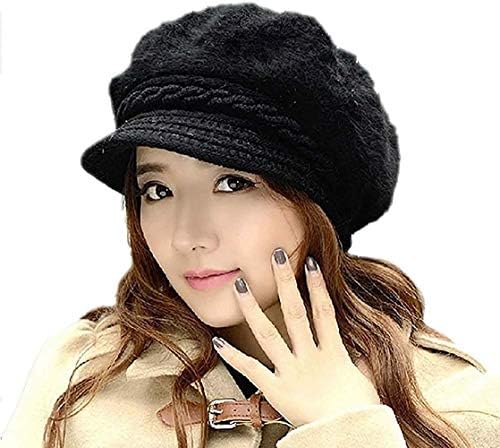 Amgrocery ニット帽 キャスケット レディース つば付き ファー 19秋冬 小顔効果 ざっくりかぶれる フリーサイズ 人気 おしゃれ Amgrocery ニット帽 キャスケット レディース つば付き ファー 19秋冬 小顔効果 ざっくりかぶれる フリーサイズ 人気 おしゃれ