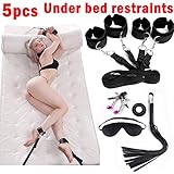 Sex Straps for Under Bed Restraints Bondageromance Sex Play BDSM SM Bondage Restraining Fetish Fur Game Tie up Handcuffs Mattress Harness Things Blindfold Whips Toys Adults Kit Couples Women Men