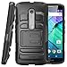 Moto X Pure Edition Case, i-Blason Prime Series Dual Layer Holster For Moto X Style / Pure Edition 2015 Release with Kickstand and Locking Belt Swivel Clip (Black)