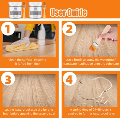 300g Sellador Invisible Impermeable, Agente Aislante Transparente, Waterproof Insulating Sealant, Waterproof Anti-Leakage Agent, Sellado Impermeable Para Interior y Exterior Grietas, Con Cepillo