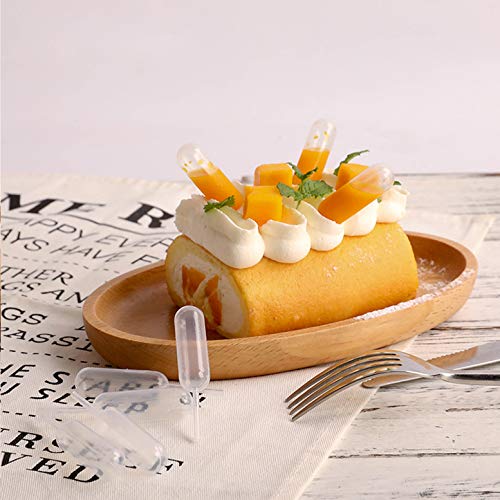 Cupcakes Pipettes,Obecome 100pcs 4ml Plastic Pipettes Squeeze Transfer Pipettes for Cupcakes, Chocolate,Strawberries
