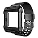 Simpeak Rugged Protective Case with Black Strap Bands Compatible with Fitbit Blaze, Black