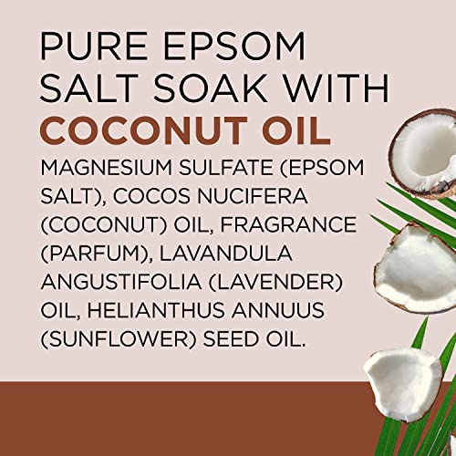 DR TEAL’S SALT SOAK WITH PURE EPSOM SALT, NOURISH & PROTECT WITH COCONUT OIL, 3 LBS