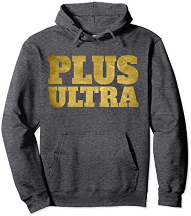 Unisex Plus Ultra Hoodie - Gold font Medium Dark Heather