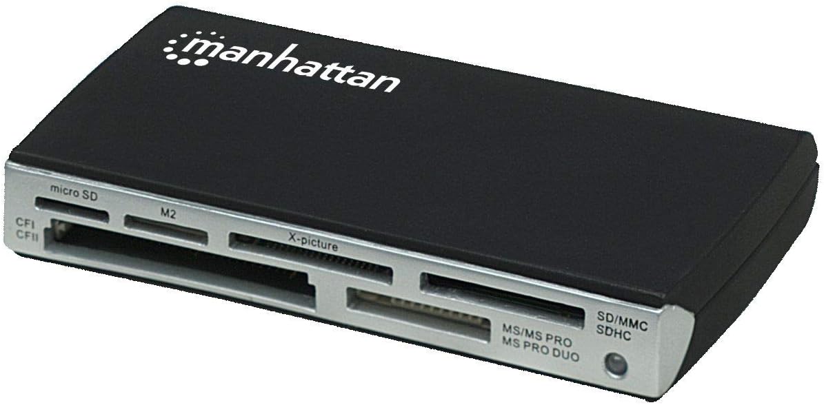 Lettore Di Schede Multi-Card 24-in-1 USB 2.0 – IC Intracom, Bianco, Supporta SD, MicroSD, MMC, Velocità 480 Mbps