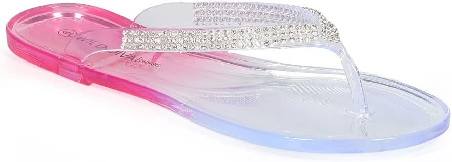 ombre jelly sandals