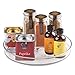 mDesign Lazy Susan Turntable Food Storage Container for Cabinets, Pantry, Refrigerator, Countertops, BPA Free - Spinning Organizer for Spices, Condiments, Baking Supplies - 9