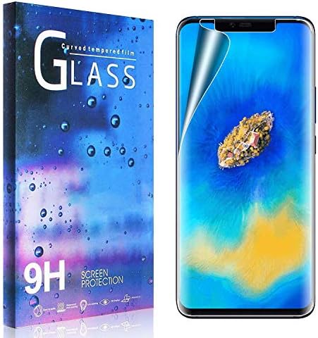 MASSTIMO [2 Pack for Huawei Mate 20 Pro Screen Protector In-screen Fingerprint Recognition [Premium Quality] Anti-Bubble TPU 3D Edge to Edge [Full Coverage] Soft Screen Protector