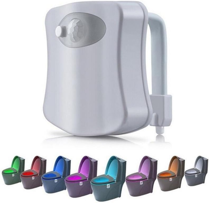 S.B.T Toilet LED Motion Sensor RGB Night Light Automatic Vanity Magic Bathroom Helpful Gadgets