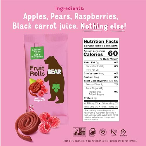 BEAR YOYO FRUIT ROLL RASP MLTPK 3.5 OZ