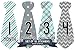 Months In Motion Monthly Baby Tie Stickers - Boy Month Milestone Necktie Sticker - Onesie Month Sticker - Infant Photo Prop for First Year - Shower Gift - Newborn Keepsakes