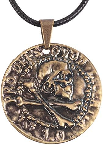 Unisex Uncharted 4 Antique Brass Plated Alloy Drake Ancient Pendant Necklace
