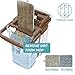 oshang Flat Squeeze Mop and Bucket - Hand-Free Wringing Floor Cleaning Mop - 4 Pieces Washable & Reusable Microfiber Mop Clothes/Pads Included - Wet or Dry Usage on Hardwood, Laminate, Tile