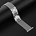 Wearlizer Silver Compatible with Apple Watch Band 38mm 40mm 41mm for iWatch Womens Mesh Loop Stainless Steel Replacement Metal Beauty Strap Wristband Dress Chain Bracelet Series SE 7 6 5 4 3 2 1 Sport