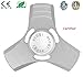 iBose Fidget Spinner Toys Aluminum Alloy Bearing Anti Anxiety ADD, ADHD, Autism Adult Children Kids 360 Spinner Helps Focusing Fidget Toys EDC Focus Toy Hands Spinner (Silver)