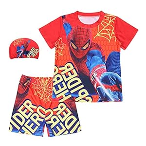 Kinderen Spiderman Zwemkleding 3 Stuk Zomer Sneldrogende Jongen Zwemmen Kostuum Strand Zwembroek Nieuwigheid Jumpsuit Uv…