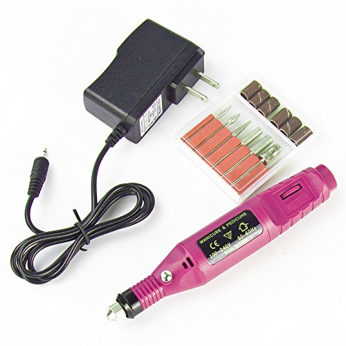 Nail art drill kit file finger toe polish buffer pedicu…