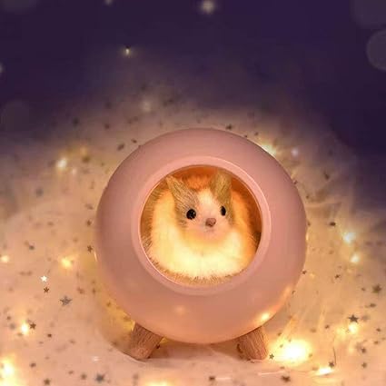 Amazon Iyunxi ベッドサイドランプ 常夜灯 間接照明 ナイトライト 可愛いハムスター Led ベッドライト 調光 暖かい黄 Usb充電 省エネ 調光 誕生日 プレゼント 目に優しい 授乳灯 卓上スタンドライト オレンジ ハムスター Iyunxi テーブルランプ
