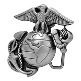 Buckle Rage Adult Unisex Seal US Marine Corps Eagle Globe Belt Buckle Silver