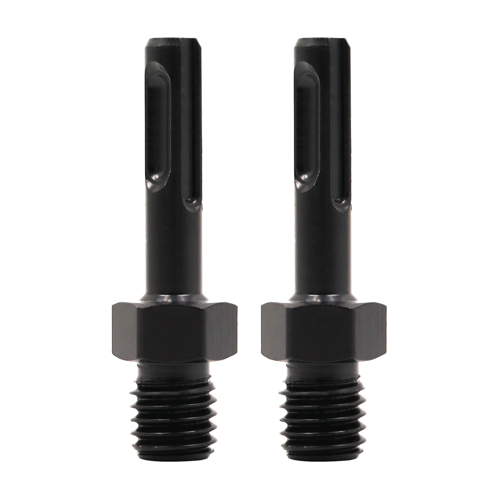 HIGHDRIL Adapter for Core Drill Bit - 2pcs M14 Thread to SDS Plus Shank,Core Drill Bit Adapter - M14 Male Thread to SDS-Plus Shank for Hammer Drill