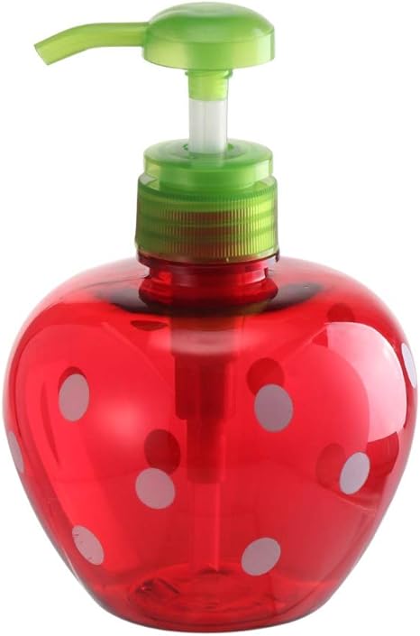 Amazon ホーム キッチンバストイレ エマルジョンディスペンサー500ミリリットルソープディスペンサーお風呂イチゴボトル ハート型押しボトルエマルジョン旅行バスルーム用品 ソープ シャンプー用ディスペンサー ソープ シャンプー用ディスペンサー ホーム