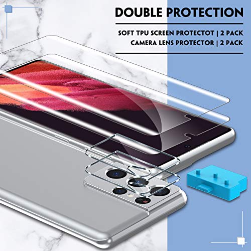 UniqueMe for Samsung Galaxy S21 Ultra Screen Protector, 2 Pack 5G 6.8