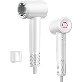 Hair Dryer, 160000 RPM High-Speed Ionic Blow Dryer Portable Professional Lightweight Hair Dryers with 200 Million Negative Ions, Fast-Drying, Quiet Hair Dryer with Nozzle for Home, Salon, Travel（HF03）