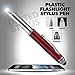 SyPen Stylus Pen for Touchscreen Devices, Tablets, iPads, iPhones, Multi-Function Capacitive Pen With LED Flashlight, Ballpoint Ink Pen, 3-In-1 Pen, Multi, 10PK