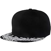 CNUSER Trucker Hat Fashion Mens Women Snapback Hats - Flat Bill Brim Hat Adjustable Baseball Cap