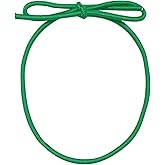 Pre-Tied Stretch Loops with Bows from Elastic Ribbon - 120pcs Metallic Elastic Cord for Boxes Bows Tags Gift Elastic Wrapping Crafts Cord String (Green, 6inch)