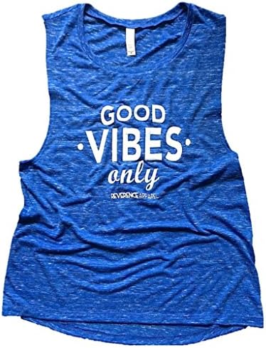 Reverence Apparel Good Vibes Only Women's Motivational Tank Top Xl