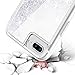 Maxdara iPhone 8 Plus Case, iPhone 7 Plus Glitter Liquid Case with Screen Protector Floating Bling Sparkle Luxury Pretty Girls Women Case for iPhone 6 Plus 6s Plus 7 Plus 8 Plus (Silver)