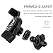 IKOPO One Touch Air Vent Car Mount Holder Cradle for iPhone 7 7 Plus/ 6s Plus/6s/6, Samsung Galaxy S8 Edge S7 S6 Note 5, Nexus 6,Smartphones(Black)