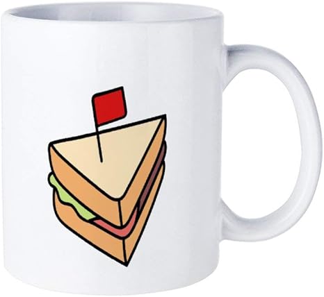 Amazon Co Jp かわいい旗サンドイッチシンプルマグコーヒーカップハンドルカップ ホーム キッチン
