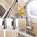 VAPSINT FST044L-D High-Arch 360 Degree Lead-Free Spring Single Handle, Pull Out Kitchen Sink Faucet (with Deck Plate), Brushed Nickel 44-D