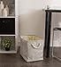 DII Woven Paper Storage Bin, Geo Diamond, Gray, Large Rectangle