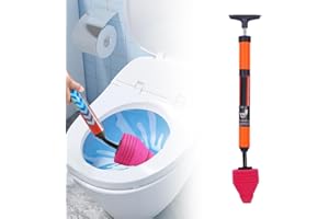 High Pressure Air Drain Blaster Plunger, 2026 Upgrade Toilet Auger Clog Remover Tool, Drain Clog Remover for Toilets, Bathrooms, Floor Drain (1PCS)