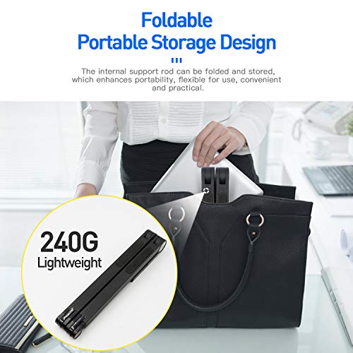 Portable Laptop Desk Stand Foldable Adjustable Height Portable Laptop Stands for MacBook and Notebook Black