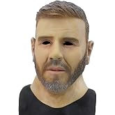 HENGYUTOYMASK Latex Human Face Mask Strong Man Party Costume Cosplay Dress Up Halloween Novelty