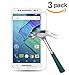 TANTEK [3-Pack Screen Protector for Motorola Moto X Pure Edition(2015) / Moto X Style,Tempered Glass Film,Ultra Clear,Anti Scratch,Bubble Free,Case Friendly